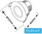 UNIVERSO Mini spot lámpatest 3w 6500k 270lm 30° IP20 Króm D52x40mm Kivágás:D45mm