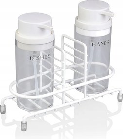Szappanadagolók folyadék Deluxe kerek fehér mosogató rendszerező szivacs glam