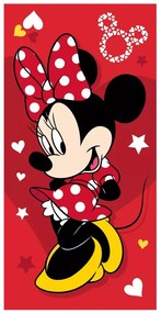 Disney Minnie Pretty in Red fürdőlepedő, strand törölköző 70x140cm