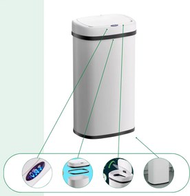 DEUS érzékelős szemetes, 58 liter, fehér Jurhan