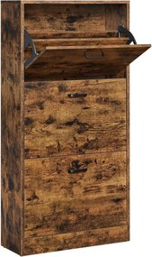 Cipőtároló szekrény 3 ajtóval, rusztikus barna 60x24x120cm
