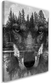 Gario Vászonkép Fekete farkas absztrakt Méret: 40 x 60 cm