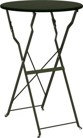 vidaXL Bisztróasztal Sötétzöld Ø 50 x 71 cm Porfestett acél