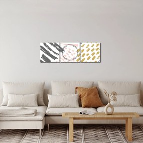 Kép - Absztrakt stroke-ok (órával) (90x30 cm)