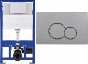 AquaTech Slim Szerelőkeret 8cm mély Simba nyomógomb króm matt