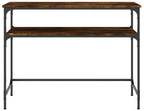 füstös tölgy színű szerelt fa tálalóasztal 100x35,5x75 cm