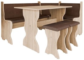 Sarokpad a konyhába + asztal + zsámolyok Sylvan (Arany craft tölgy + hugo 100). 1060732