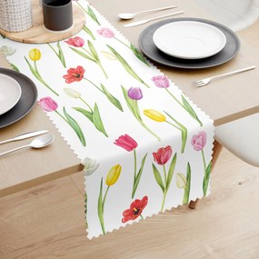 Goldea teflonbevonatú asztali futó - színes tulipánok 20x120 cm