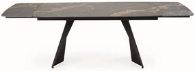 Armani bővíthető étkezőasztal fekete 165-241cm