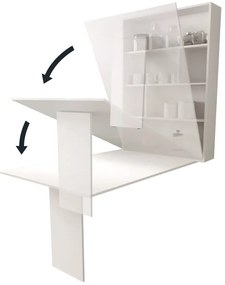 Modern fali asztal Elvana (beton/fekete). 1054133