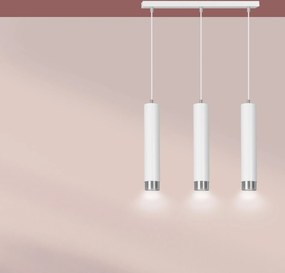 Emibig modern függeszték kibo fehér króm emi641/3