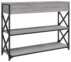 szürke sonoma szerelt fa tálalóasztal 100x28x75 cm
