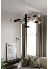 Csillár zsinóron DUOMO 3M 3xE27/60W/230V fekete