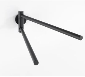 WENKO 24238100-törölközőtartó BOSIO BLACK 5,5x43 cm rozsdamentes acél/ezüst