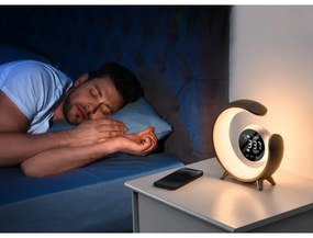 Immax 08981L - RGBW LED asztali lámpa ébresztővel, 20W, USB, dimmelhető