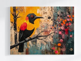 Poszter Színes Madár Fa Természet 100x75