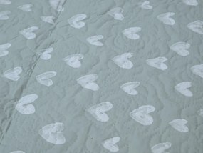 Ágytakaró STARS HEARTS, zöld Méret: 170 x 210 cm