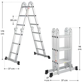 Juskys Alumínium multifunkciós létra 360 cm
