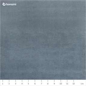 Világoskék bársony kárpitozott ágyneműtartós franciaágy ágyráccsal 200x200 cm Arendal – Cosmopolitan Design