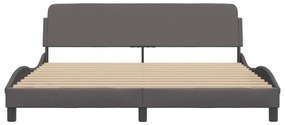 szürke műbőr ágykeret Dover 180x200 cm