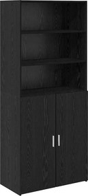 vidaXL Magasfiú Fekete tölgy 80 x 42,5 x 185 cm Faanyag