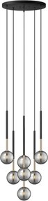 ZUMA LINE P0574-07F-SDFZ ARCTURUS Többágú Függesztett Lámpa Fekete, Arany G9 IP20
