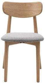 Világosszürke-natúr színű étkezőszék Elim – Unique Furniture
