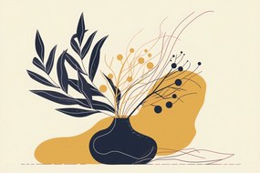 Poszter 45x30cm Sötét levelek nyugalma