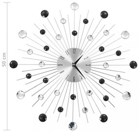 modern küllemű kvarcszerkezetes falióra, 50 cm átmérőjű