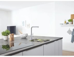 GROHE 31539000 - BLUE HOME mosogató csaptelep, L alakú kifolyó, fényes króm