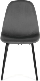 CT-V2971 GREY4 szürke bársony étkezőszék