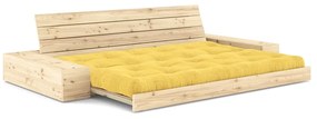 Sárga kordbársony kinyitható kanapé 244 cm Base – Karup Design