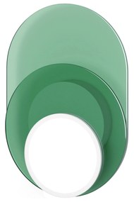 Mennyezeti / fali lámpa DOT 04, többféle változat - TUNTO Modell: fekete keret és borító, üveglap kék / kék
