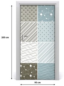 Ajtó tapéta geometrikus minták 95x205 cm