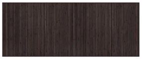 négyszögletű sötétbarna bambusz szőnyeg 80 x 200 cm