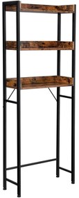 WC feletti tárolóállvány, mosógép polc 63 x 165 x 25 cm | VASAGLE
