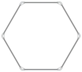 ezüstszínű horganyzott acél kerti magaságyás 129 x 45 cm