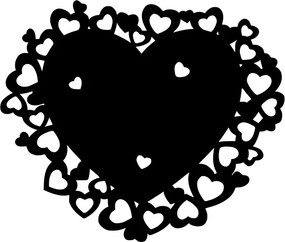 Tányéralátétek 4 db-os asztali dísz szett Szívecskék