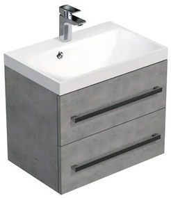 SAT Cube Way Fürdőszobaszekrény mosdóval 60x53x40 cm beton CUBE260ZBE