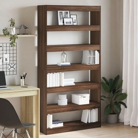 Könyvespolc Barna tölgy Mérnöki fa 100 x 30 x 198 cm