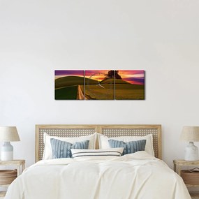 Mezei naplemente képe (órával) (90x30 cm)