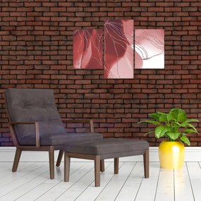 Kép - Piros absztrakt virág N⁰1 (90x60 cm)