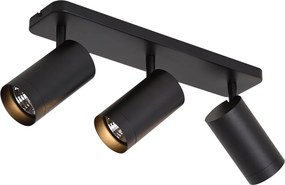 Modern mennyezeti lámpa fekete 3-lámpás GU10 70mm - Jeana Luxe
