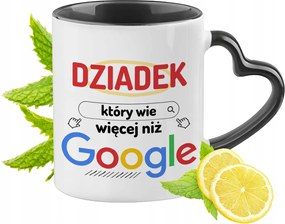 Nagypapa Bögre Fekete Szív Alakú Füllel Ajándék Nyomtatott