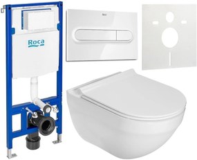 Set WC csésze Roca Hebe A34H138000, beépíthető keret Roca Duplo A890070020, A890195000, A890063000