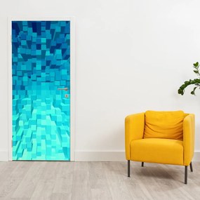 Fotótapéta ajtóra - Absztrakt kockák (95x205cm)