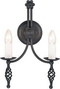 Elstead Lighting BELFRY BY2-BLACK Fali lámpa 2x60W/E14