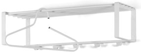 Fehér fém fali fogas polccal Rex – Spinder Design