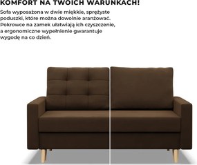 Etna kanapé, szövet anyag, hab töltet, barna