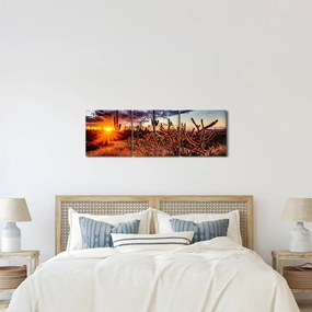 Kép - Arany sivatagi óra (órával) (90x30 cm)